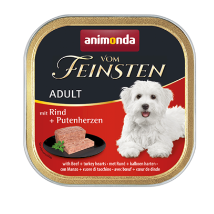 Kody rabatowe ANIMONDA Vom Feinsten Classic wołowina i serca indyka - mokra karma dla psa - 150g