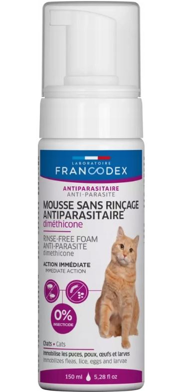 Kody rabatowe FRANCODEX Pianka z dimetykonem dla kotów 150 ml
