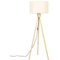 Kody rabatowe 9design sklep internetowy - Zuiver :: Lampa podłogowa Fan bambusowa lniany klosz wys. 155 cm
