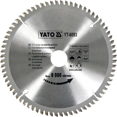 Kody rabatowe Avans - Tarcza do cięcia YATO YT-6093 210 mm