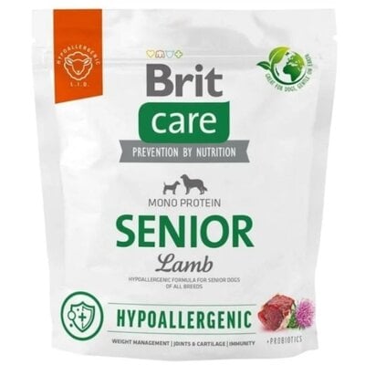 Kody rabatowe Karma dla psa BRIT CARE Hypoallergenic Senior Lamb 1 kg