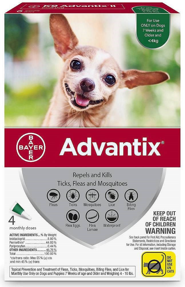 Kody rabatowe Krakvet sklep zoologiczny - BAYER Advantix - Krople przeciw kleszczom dla psa XS - 4 x 0.4 ml