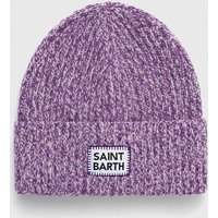 Kody rabatowe MC2 Saint Barth czapka wełniana kolor fioletowy z grubej dzianiny wełniana