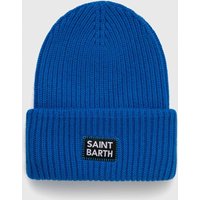 Kody rabatowe MC2 Saint Barth czapka z domieszką wełny kolor niebieski z grubej dzianiny z domieszką wełny