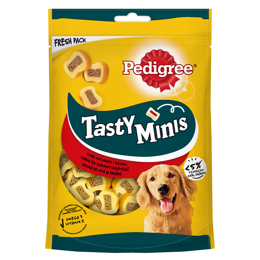 Kody rabatowe Krakvet sklep zoologiczny - PEDIGREE Tasty Minis - przysmak dla psa - 155 g