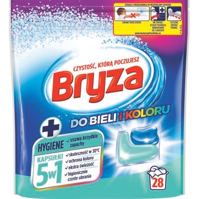Kody rabatowe Avans - Kapsułki do prania BRYZA 5W1 Hygiene do bieli i koloru - 28 szt.