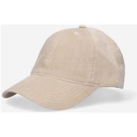 Kody rabatowe Wood Wood czapka z daszkiem sztruksowa Low profile corduroy cap kolor beżowy gładka 12130810.9016