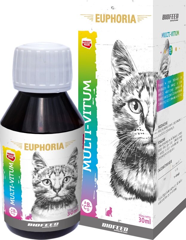 Kody rabatowe Krakvet sklep zoologiczny - BIOFEED Euphoria Multi-Vitum Cat - witaminy dla kota - 30 ml