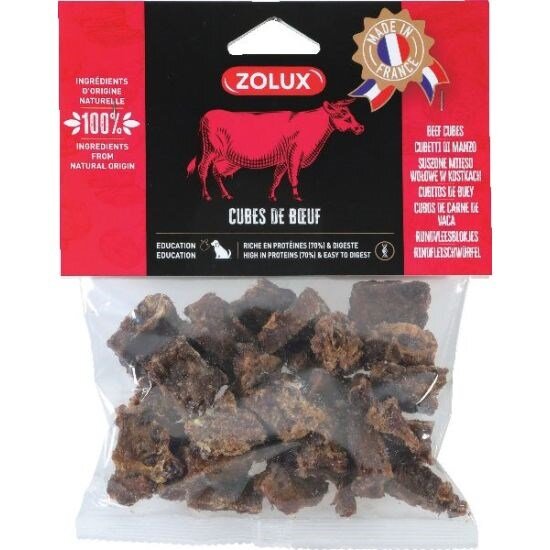 Kody rabatowe Krakvet sklep zoologiczny - ZOLUX Naturalne Kostki wołowe - przysmak dla psa - 100 g