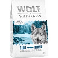 Kody rabatowe Wolf of Wilderness Adult „Blue River”, łosoś - 5 x 1 kg