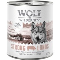 Kody rabatowe Wolf of Wilderness Adult, 6 x 800 g - Strong Lands, wieprzowina