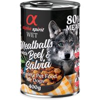 Kody rabatowe zooplus - alpha spirit Dog Meatballs, 6 x 400 g - Wołowina z szałwią
