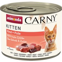 Kody rabatowe Korzystny pakiet animonda Carny Kitten, 12 x 200 g w super cenie! - Wołowina i indyk