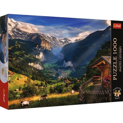 Kody rabatowe Puzzle TREFL Premium Plus Quality Photo Odyssey Dolina Lauterbrunnen 10821 (1000 elementów)