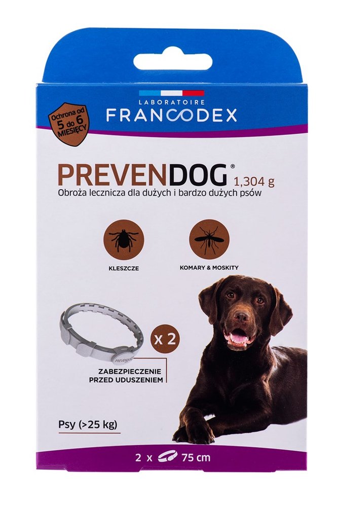 Kody rabatowe FRANCODEX PrevenDog - obroża przeciw kleszczom - 2x75 cm
