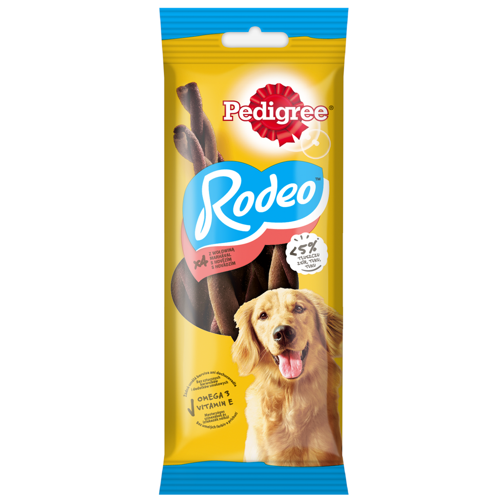 Kody rabatowe Krakvet sklep zoologiczny - PEDIGREE Rodeo z wołowiną - przysmak dla psa - 70 g