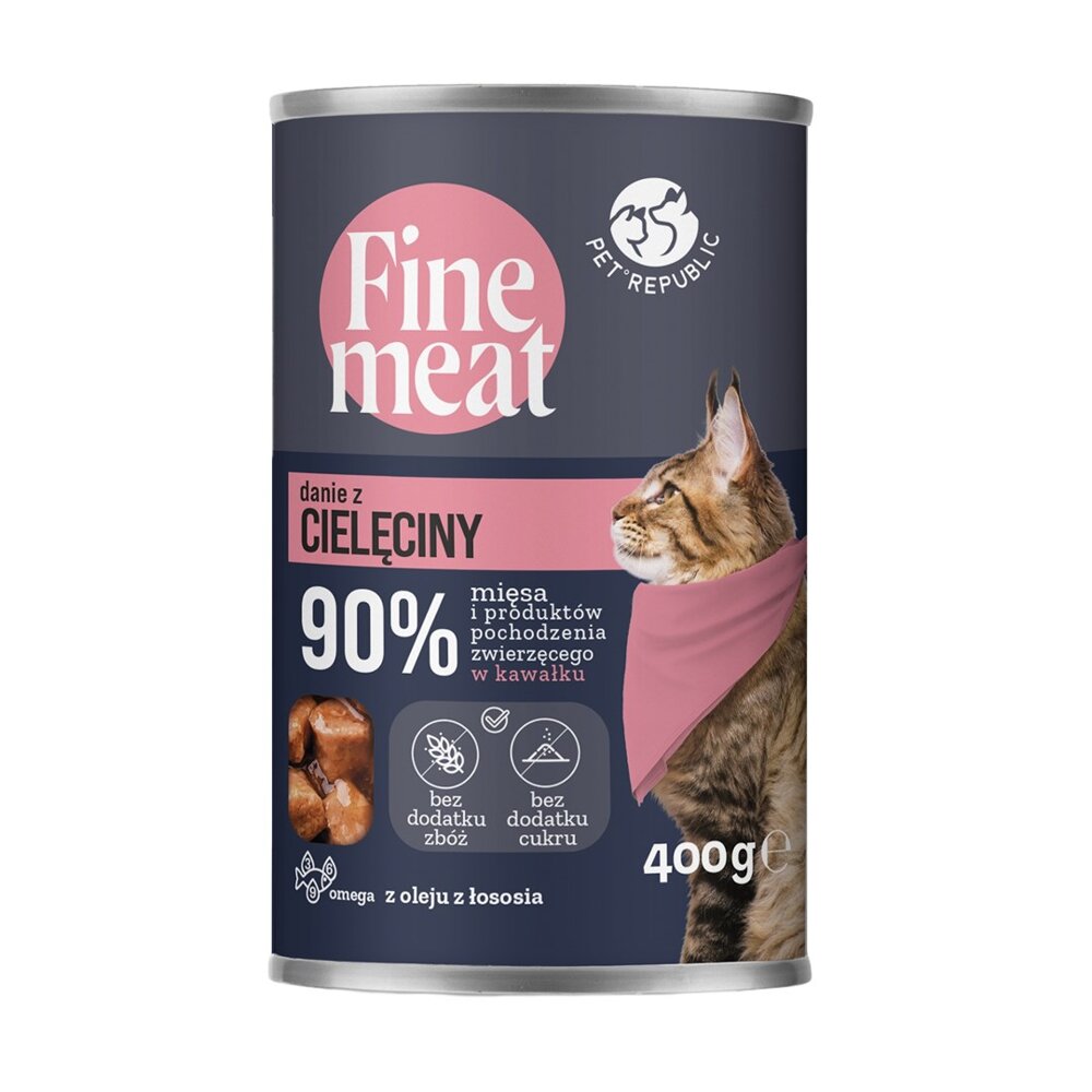 Kody rabatowe Krakvet sklep zoologiczny - PET REPUBLIC Fine Meat Danie z cielęciny - mokra karma dla kota - 400 g