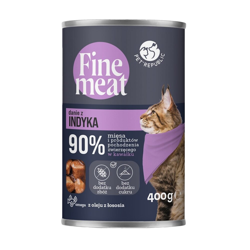 Kody rabatowe Krakvet sklep zoologiczny - PET REPUBLIC Fine Meat Danie z indyka - mokra karma dla kota - 400 g