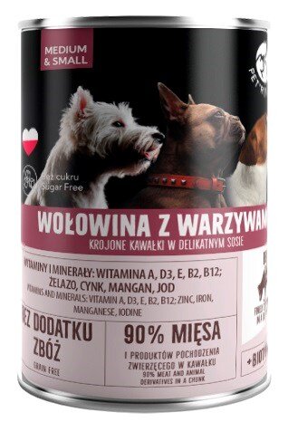 Kody rabatowe Krakvet sklep zoologiczny - PET REPUBLIC Adult Medium & Small Wołowina z warzywami - mokra karma dla psa - 400 g