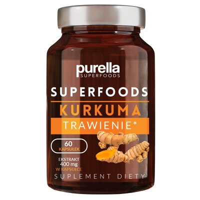Kody rabatowe Avans - Suplement na trawienie PURELLA Superfoods Kurkuma (60 kapsułek)